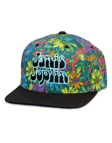 Grassroots GR Snapback Hat X/L: Janis Joplin Rainbow Daisies Grassroots