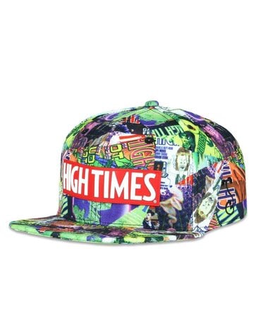 Grassroots GR Snapback Hat S/M: High Times Covers Pattern Grassroots