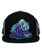 Grassroots GR Snapback Hat S/M  : Swartz Brothers Neon Dripping Panda Gray Grassroots