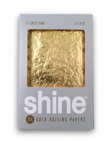 Shine SHINE-2PK: SHINE GOLD 1 1/4, 2PK ROLLING PAPERS