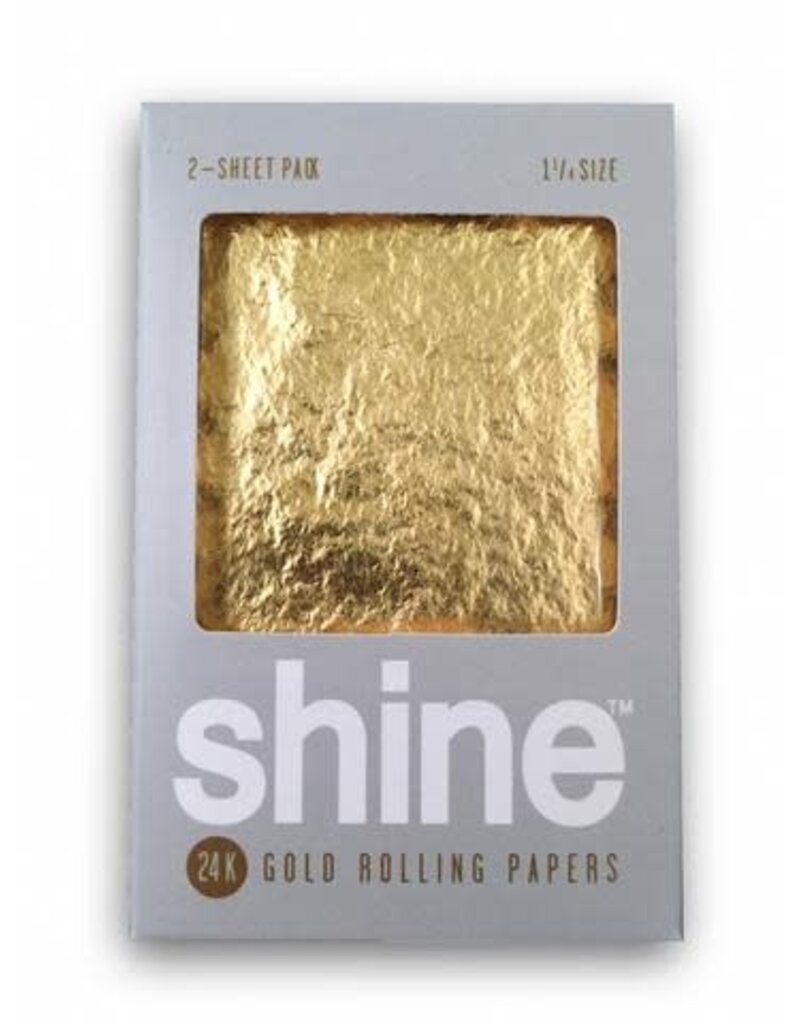 Shine SHINE-2PK: SHINE GOLD 1 1/4, 2PK ROLLING PAPERS