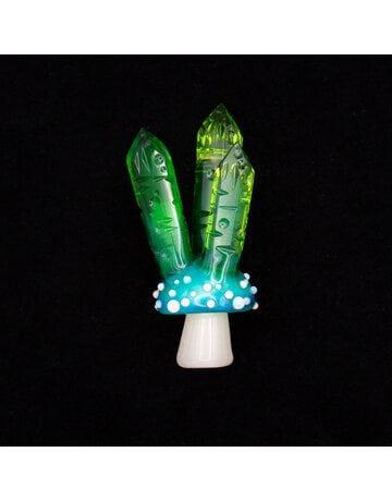 Murdoc Mushroom Pendant w/Intaglio Crystals