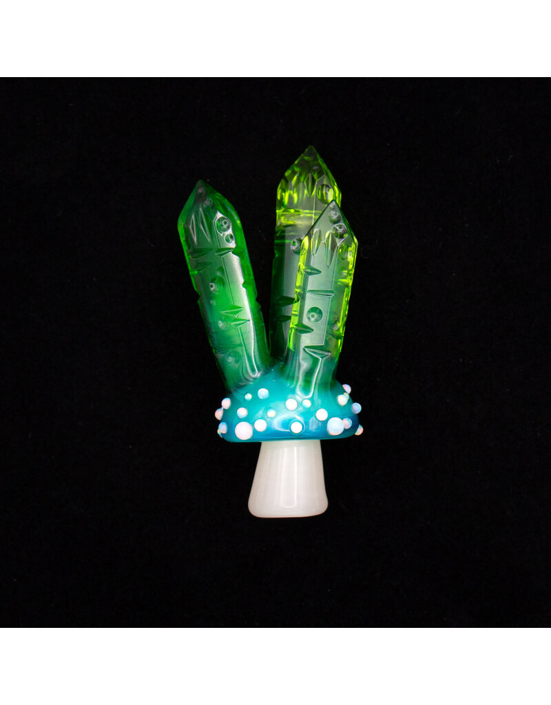 Murdoc Mushroom Pendant w/Intaglio Crystals