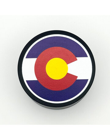 Round Grinder 4 tier 63mm Black- Colorado Flag