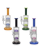 ES1043 W_ Double Stack  Tree Perc Water Pipe 11.5"