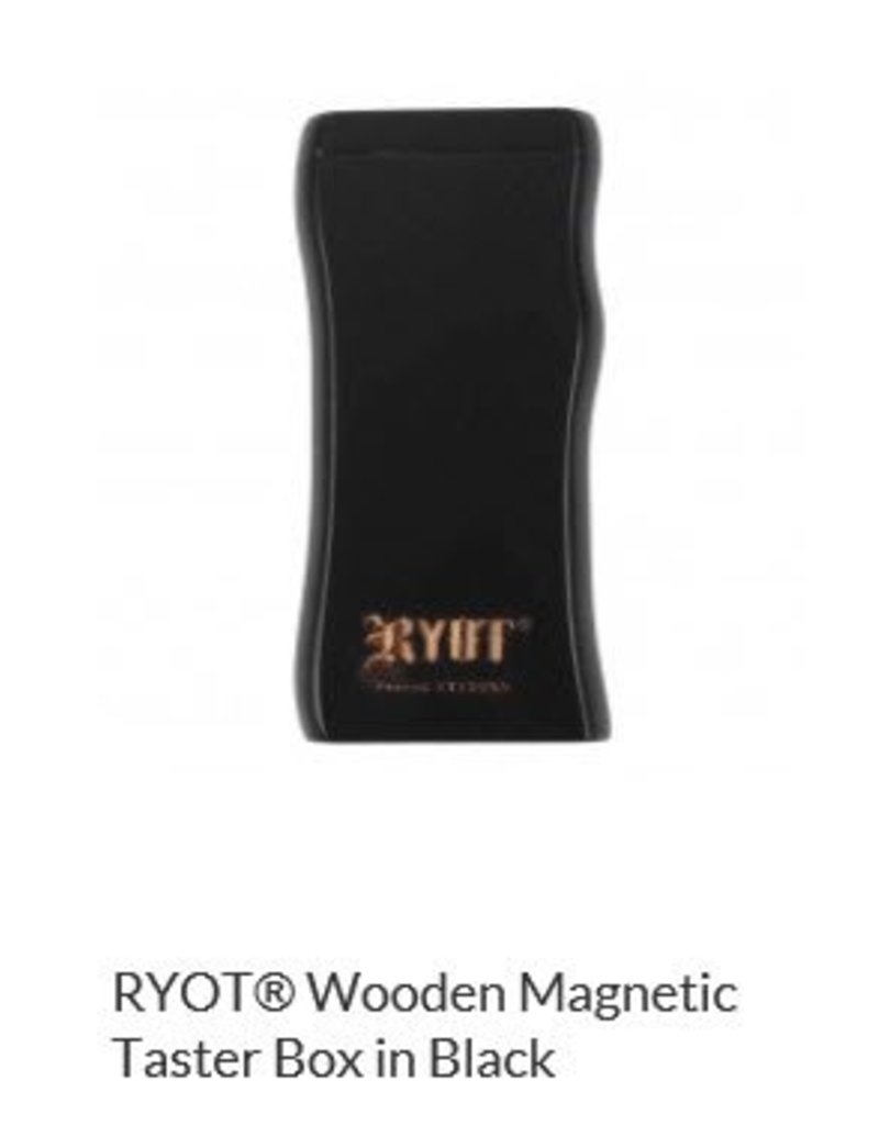 RYOT 3 Inch Black Wood Dugout - Magnetic Poker Box From Ryot