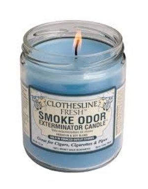 Smoke Odor Exterminator FRESH-CANDLE: CLOTHESLINE FRESH SMOKE ODOR CANDLE