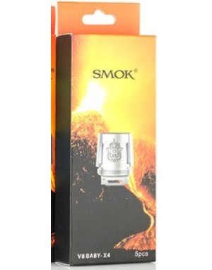 SMOKTECH 5PACK V8BABY-Q2COIL: 5PACK V8 BABY Q2 COIL .4