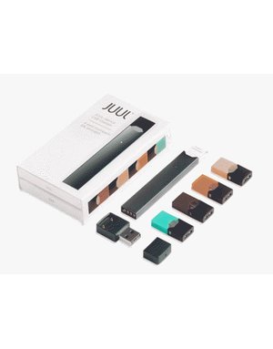JUUL INFO PAGE: JUUL FULL KIT - INCLUDES DEVICE PLUS 4 FLAVOR PODS