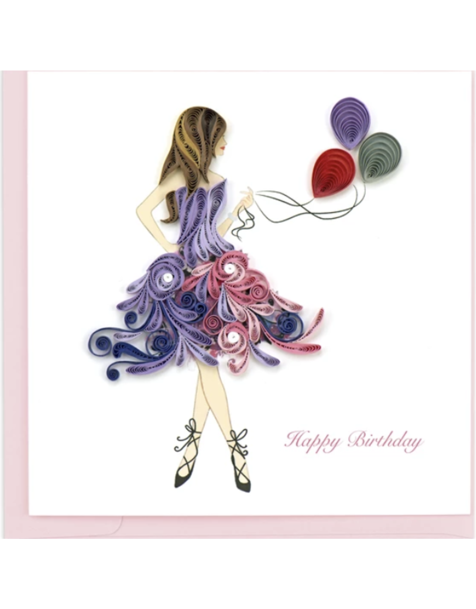 Trade roots Birthday Girl Quilling Card, Vietnam