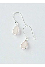 Trade roots Raindrop Sterling Rose Quartz  Earrings, India