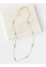 Delicate Turquoise 14kt Gold Plated, Sterling Necklace