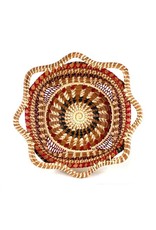 Trade roots Butterfly Basket, Square w/ Scalloped Edges, Guatemala