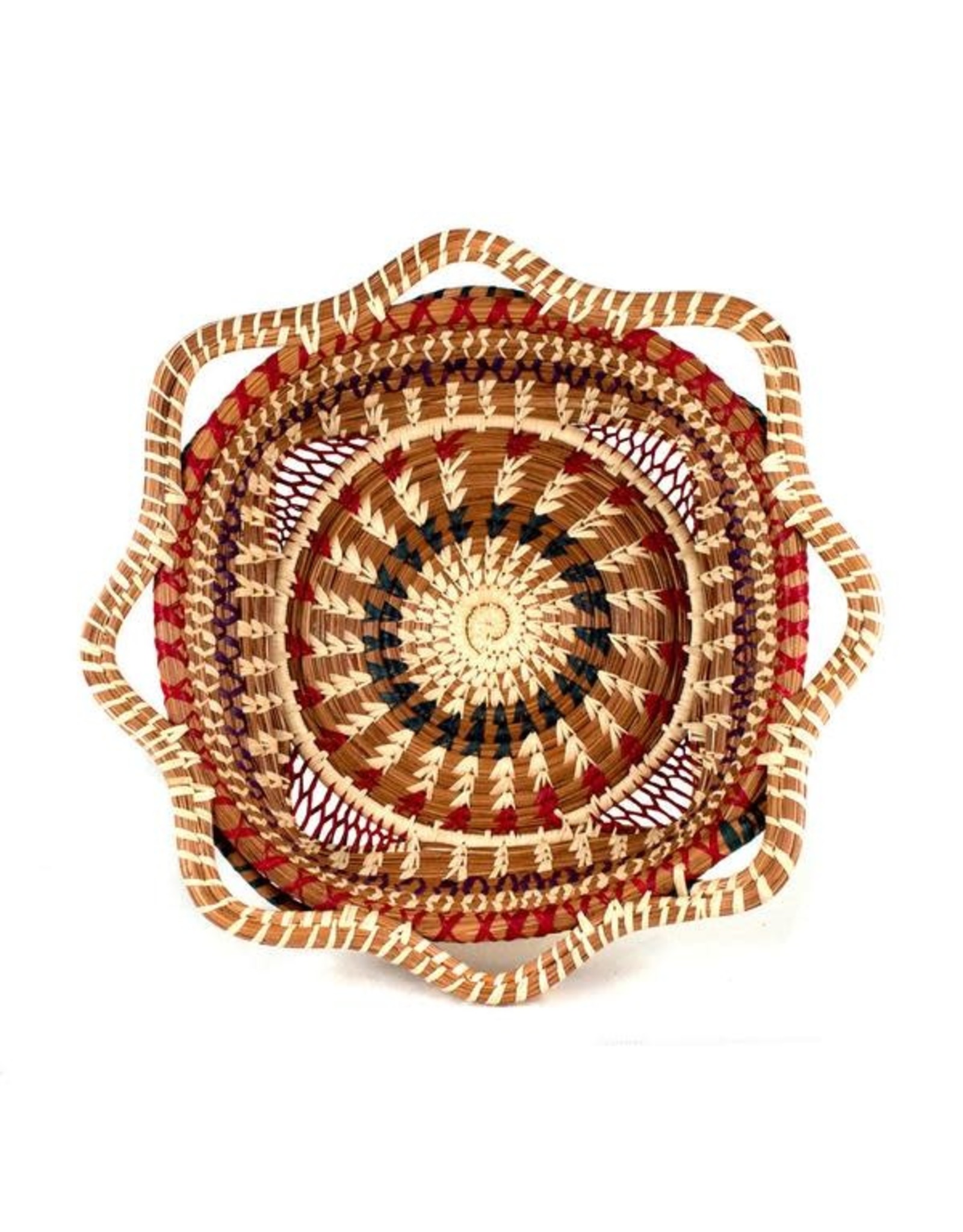Trade roots Butterfly Basket, Square w/ Scalloped Edges, Guatemala