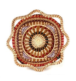 Trade roots Butterfly Basket, Square w/ Scalloped Edges, Guatemala