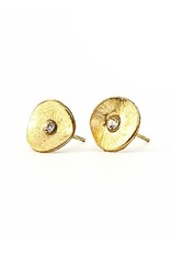Trade roots Poppy Studs, Brass Color