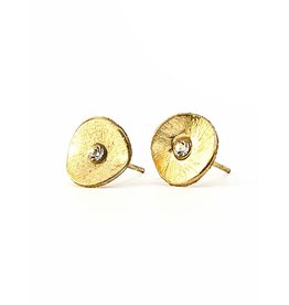 Trade roots Poppy Studs, Brass Color