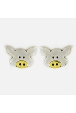 Sterling Silver Pig Post Earrings, Mexico