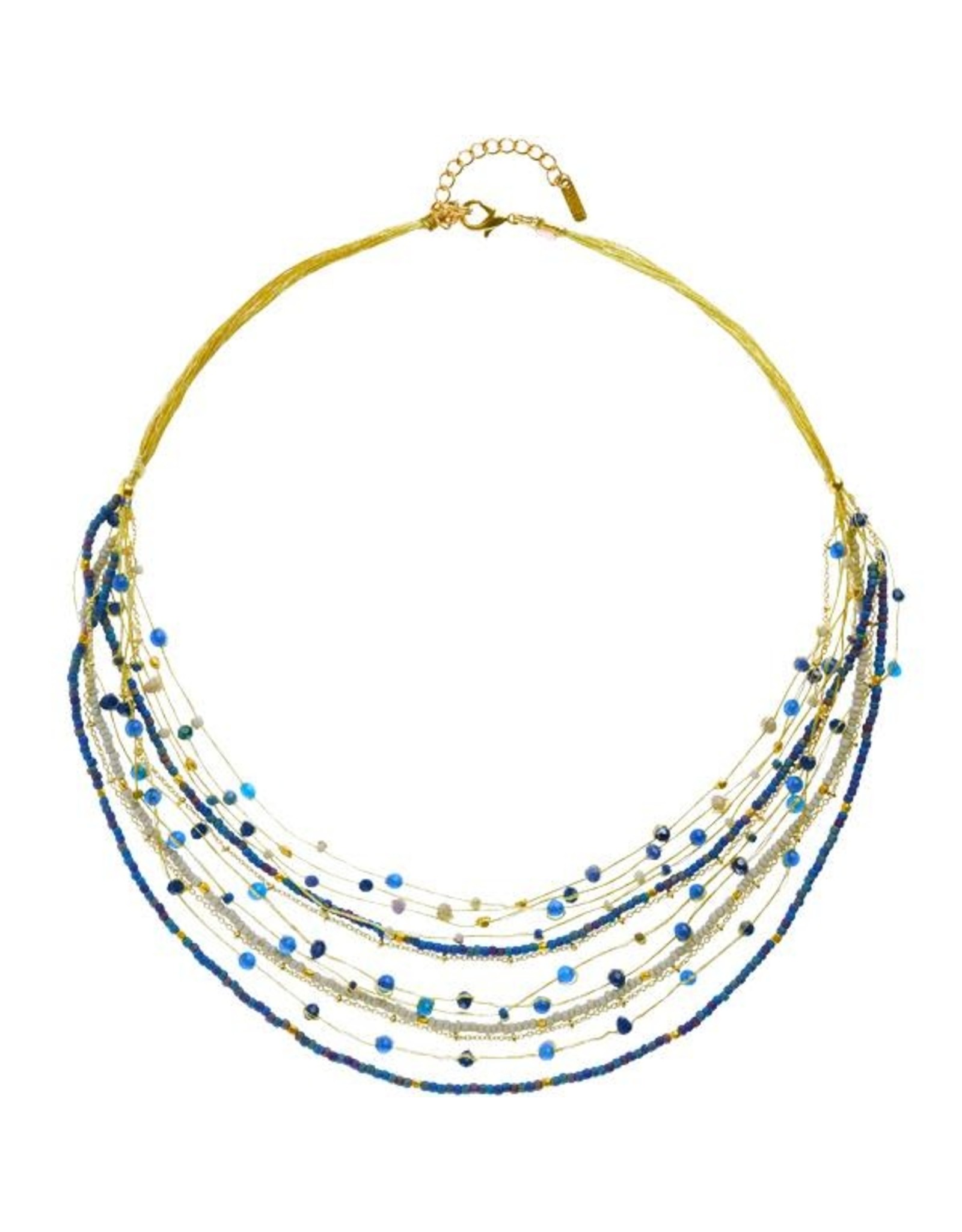 Trade roots Lina Necklace Blues, Deep Thistle, Thailand
