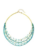 Trade roots Lina Necklace Freshwater, Blue/Greens (Freshwater), Thailand