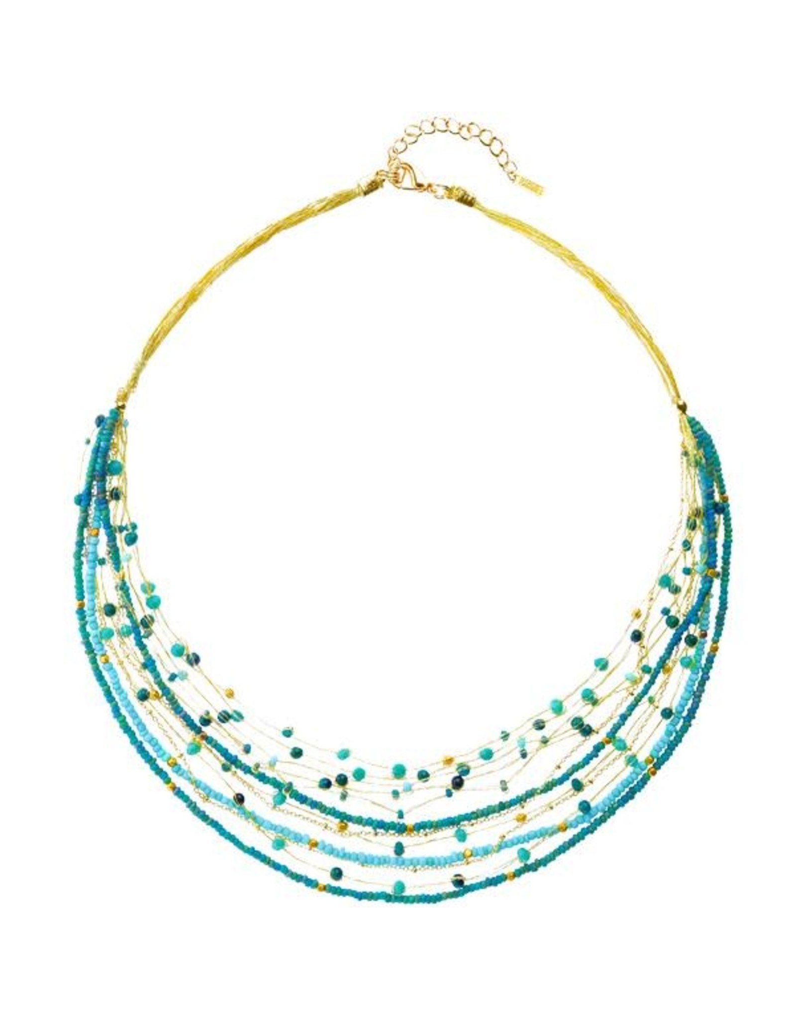 Trade roots Lina Necklace Freshwater, Blue/Greens, Thailand
