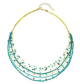 Trade roots Lina Necklace Freshwater, Blue/Greens (Freshwater), Thailand