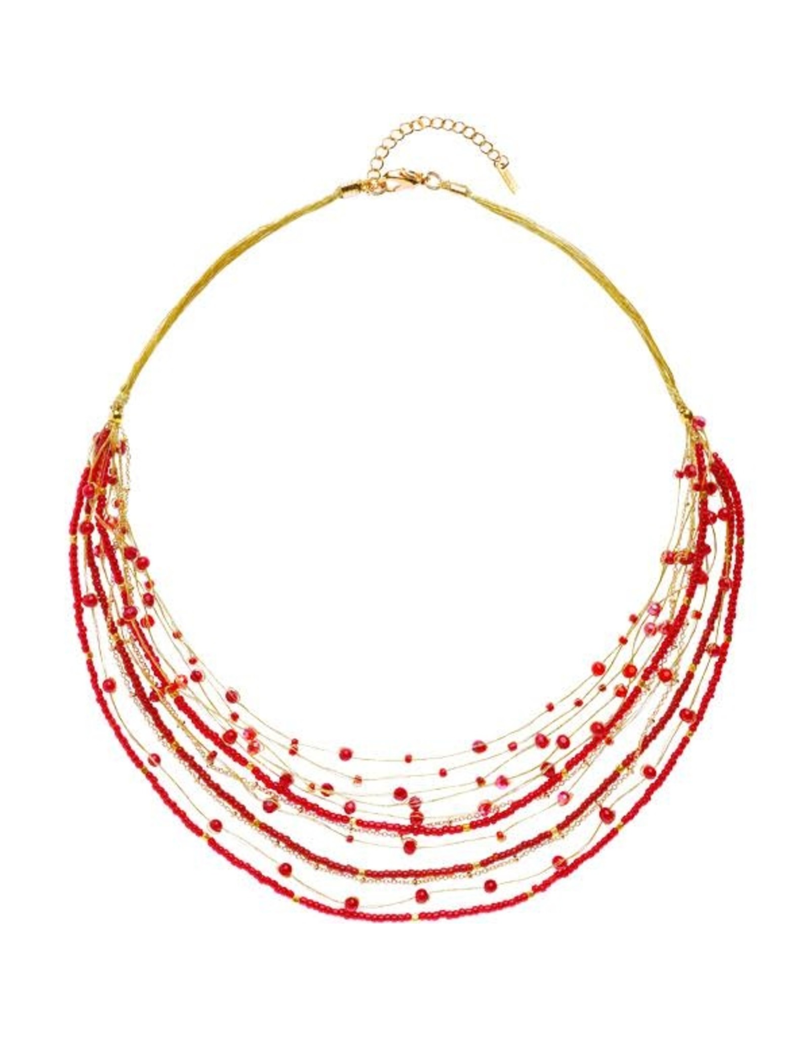 Trade roots Lina Necklace Reds (Magma)