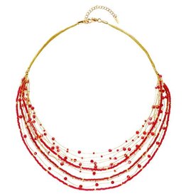 Trade roots Lina Necklace Reds (Magma)