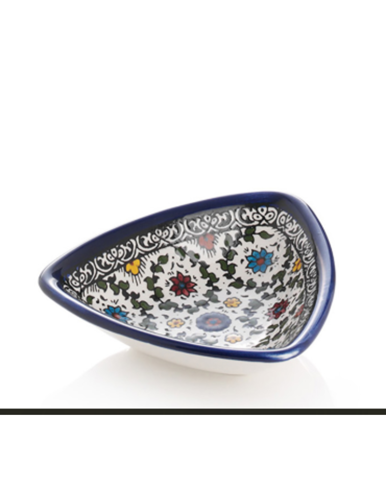 Trade roots Ceramic Triangle Dish, West Bank