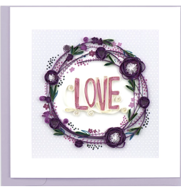 Trade roots Love Wreath Quilling Card, Vietnam