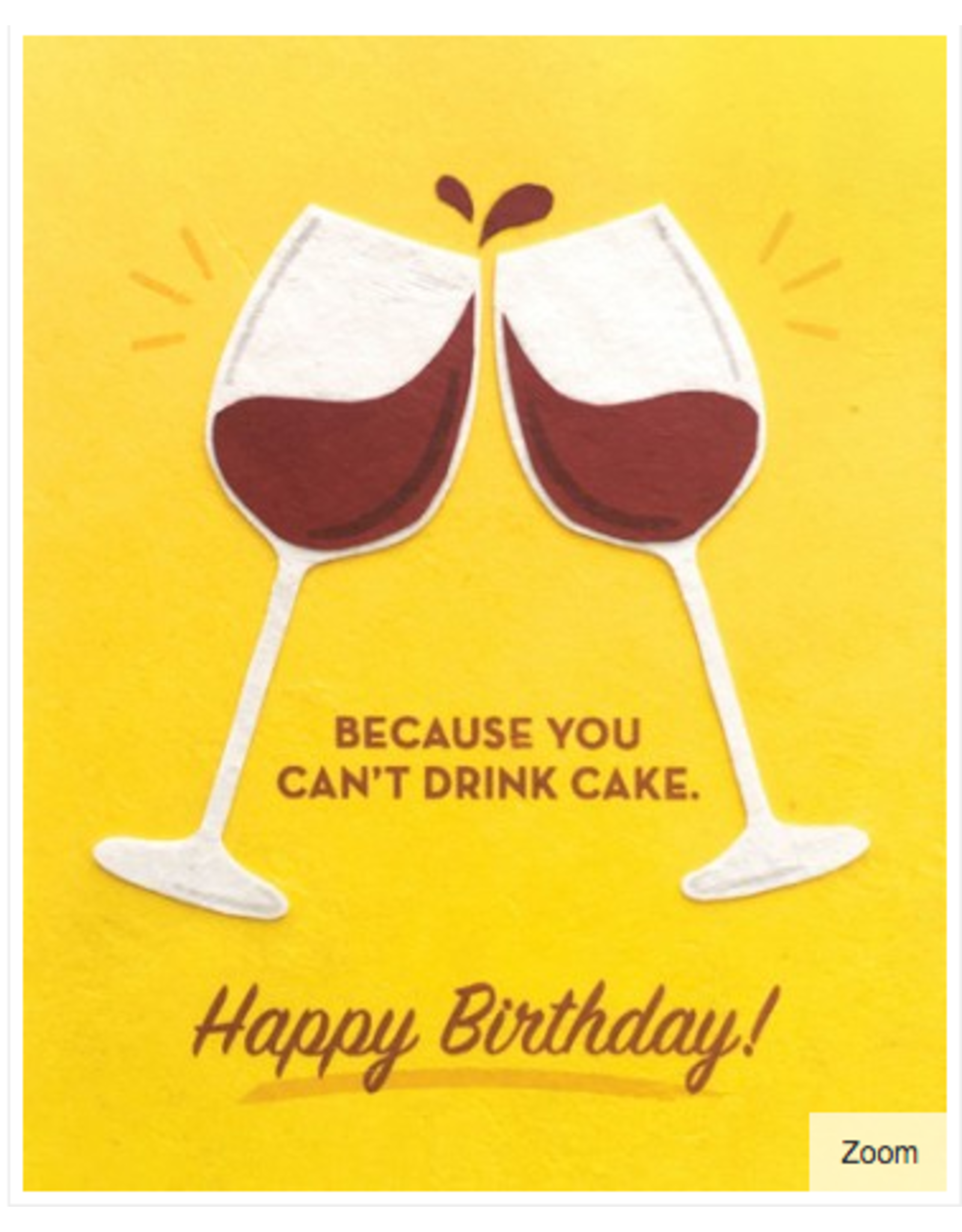 Wine Birthday Greeting Card