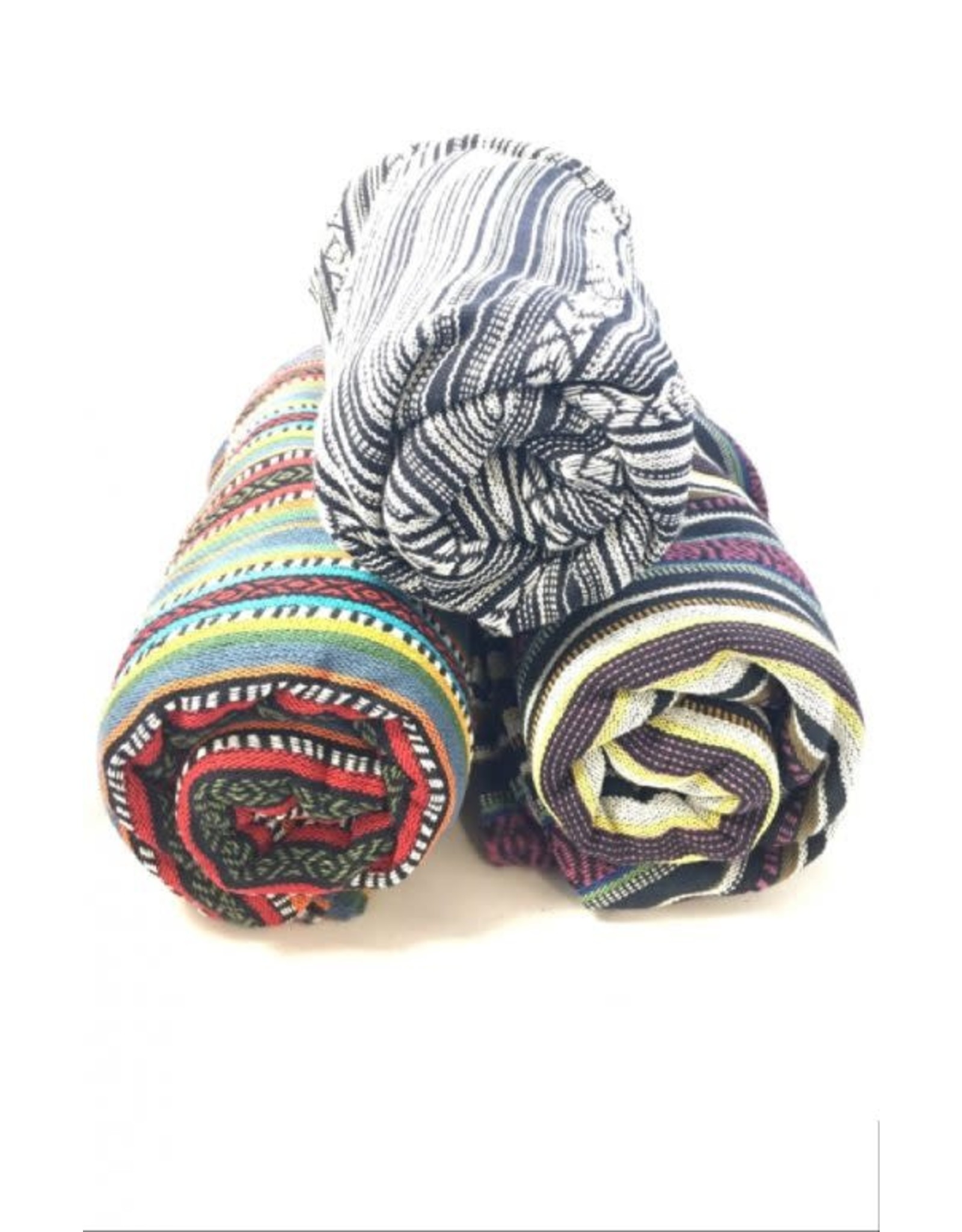 Trade roots Brushed Cotton Gyari Throw Blanket with Strap, Nepal