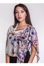 Trade roots Aashi Bemberg Cotton Scarf, Floral,  India