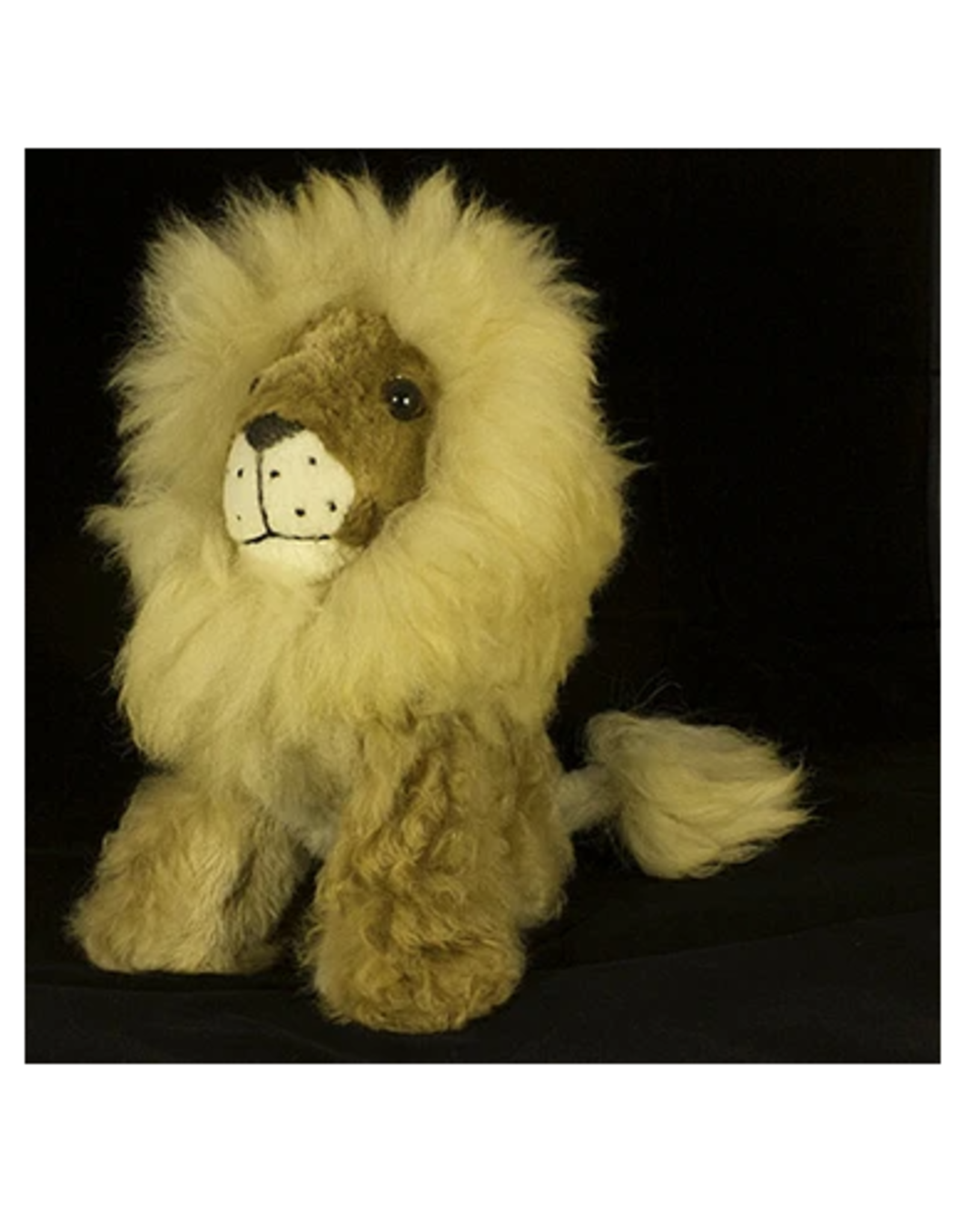 Trade roots Alpaca Fur Animal Lion Med, 12"x6"x12",  Peru