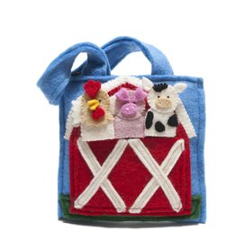 Trade roots Felt Barnyard Finger Puppets Bag, Nepal