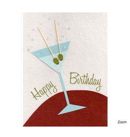 Birthday Martini Greeting Card