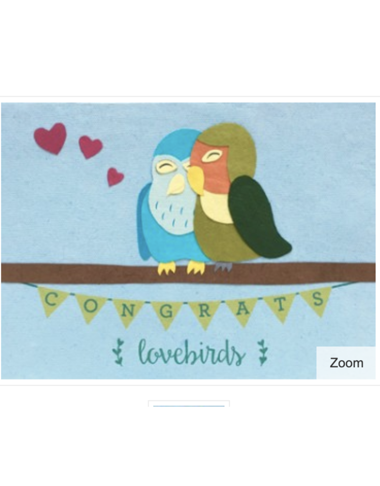 Trade roots Congrats Lovebirds Greeting Card