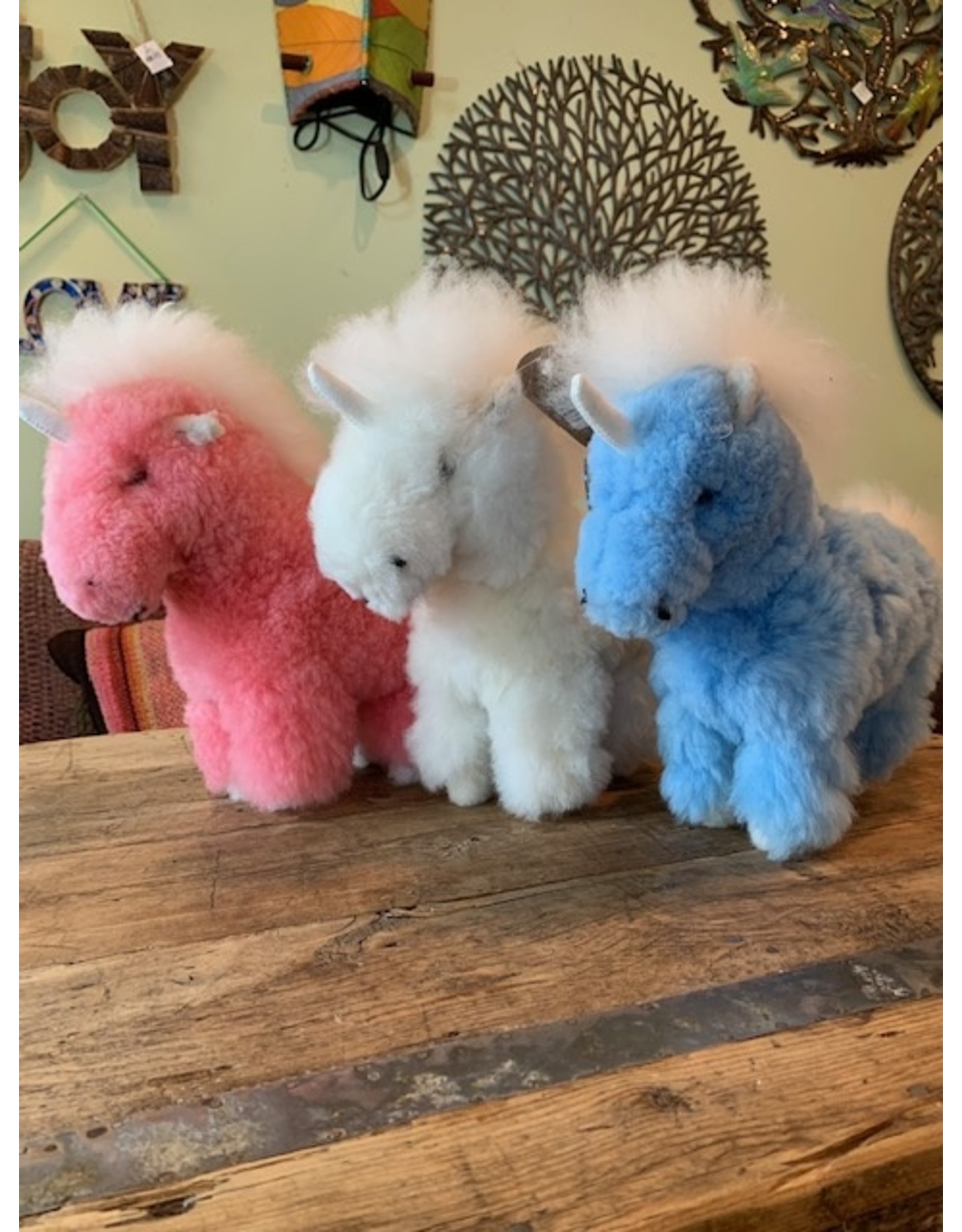 Trade roots Alpaca Fur Animal Unicorn, Pink, Blue, White, Peru