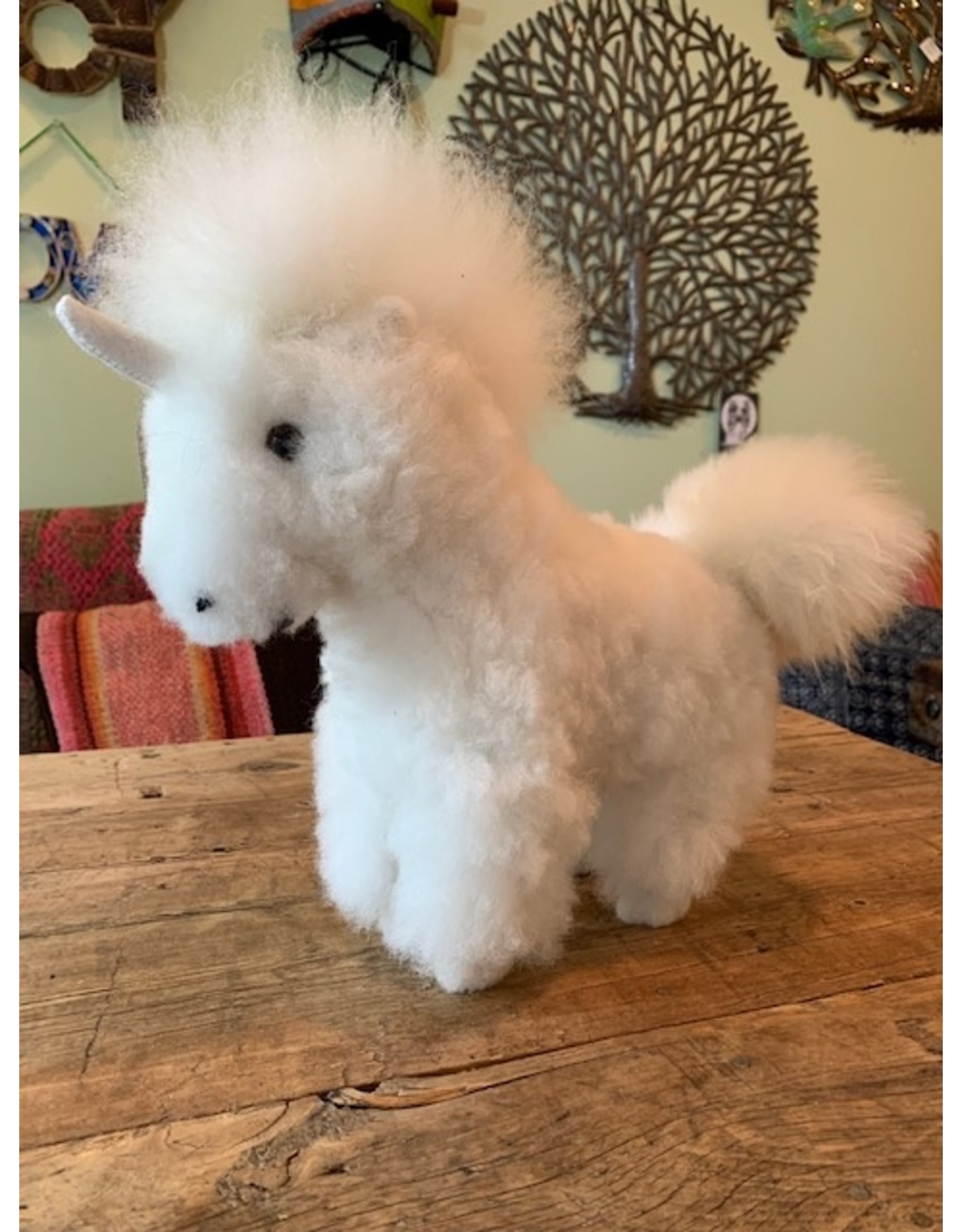 Trade roots Alpaca Fur Animal Unicorn, Pink, Blue, White, Peru