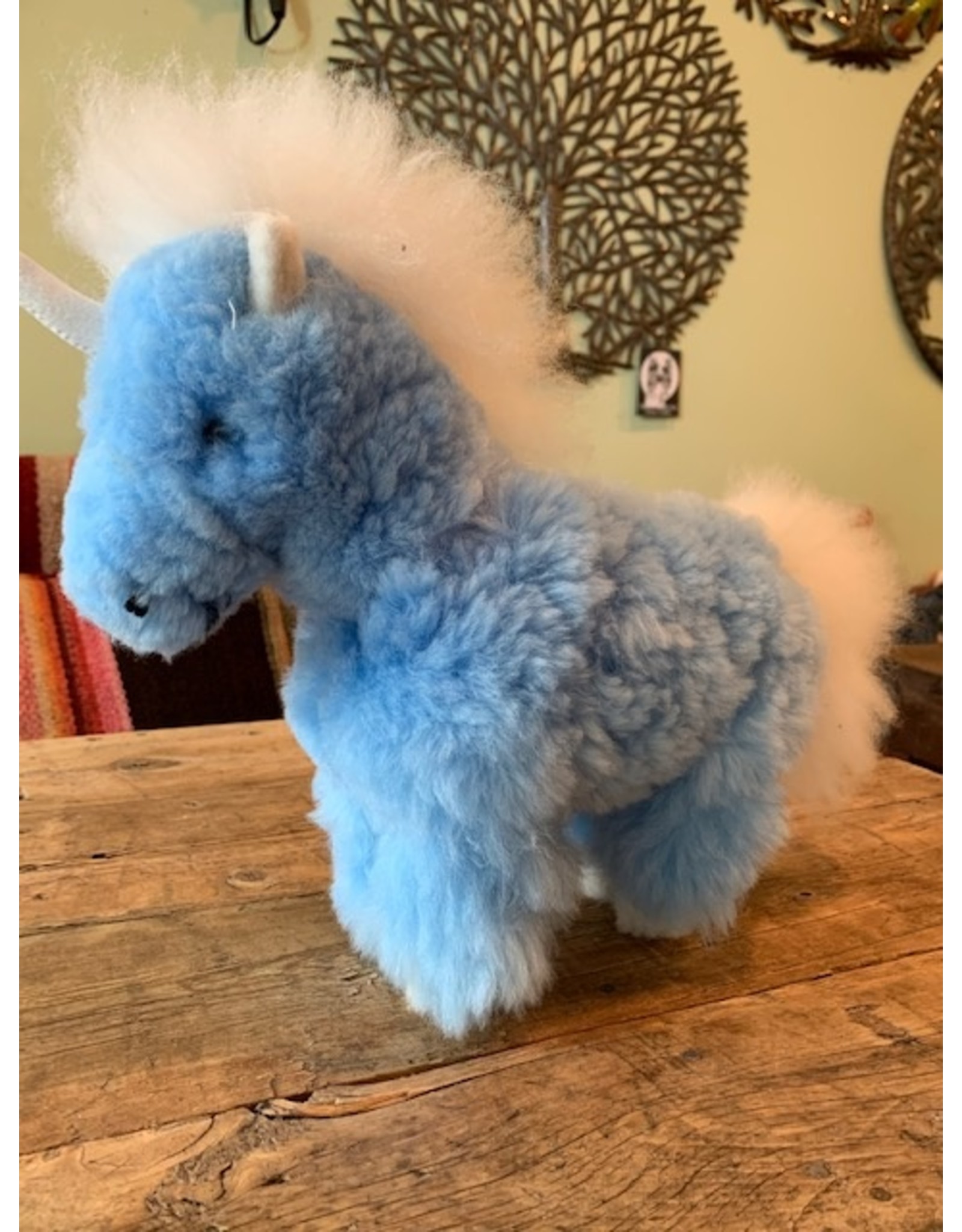 Trade roots Alpaca Fur Animal Unicorn, Pink, Blue, White, Peru