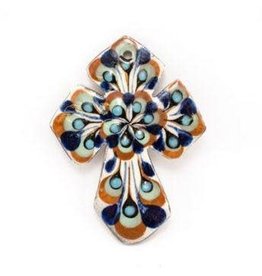 Trade roots Hand Painted Small Ceramic  Cross