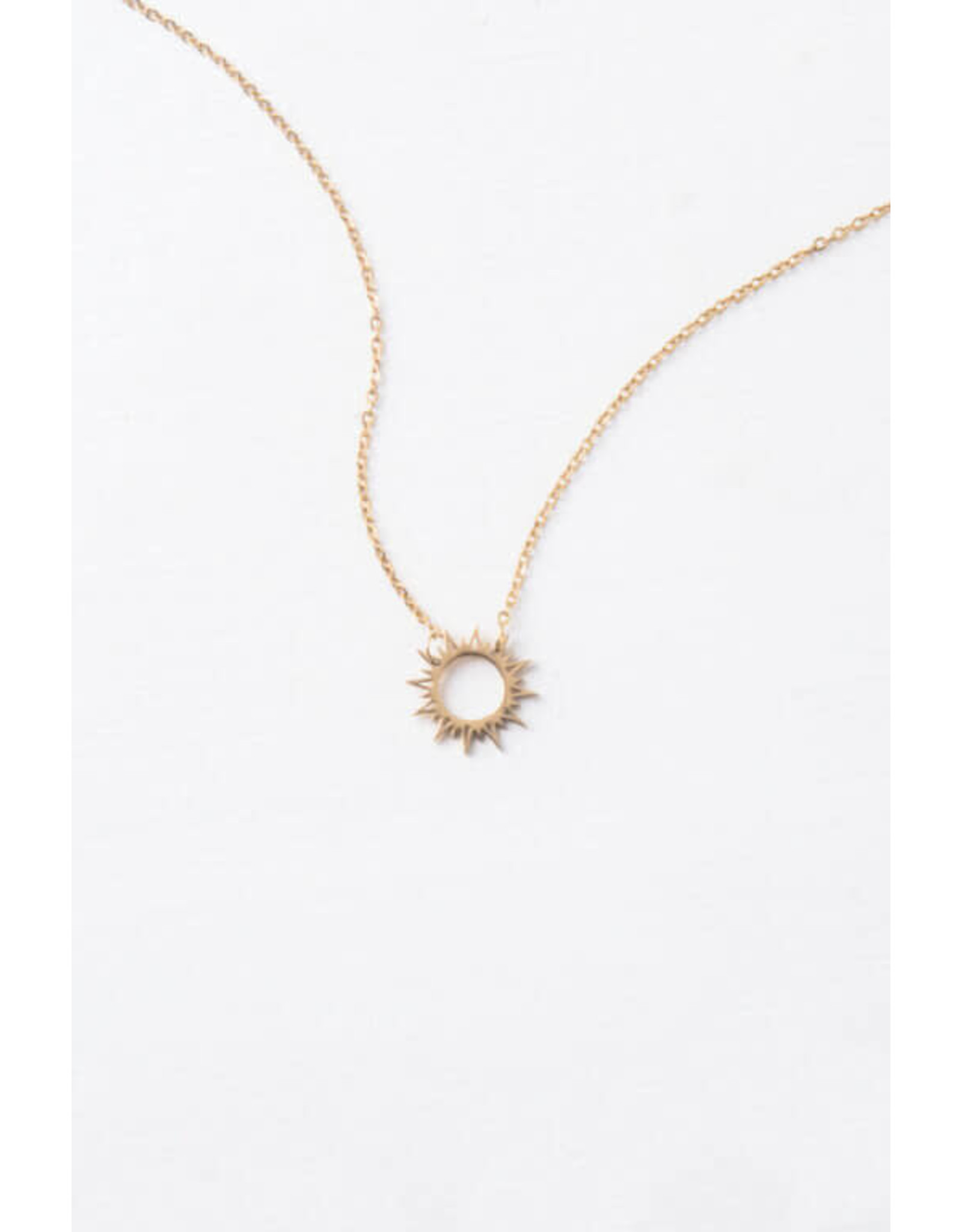 Trade roots Mallory Gold Plated Sun Necklace, Asia