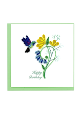 Trade roots Birthday Hummingbird Quilling Card, Vietnam