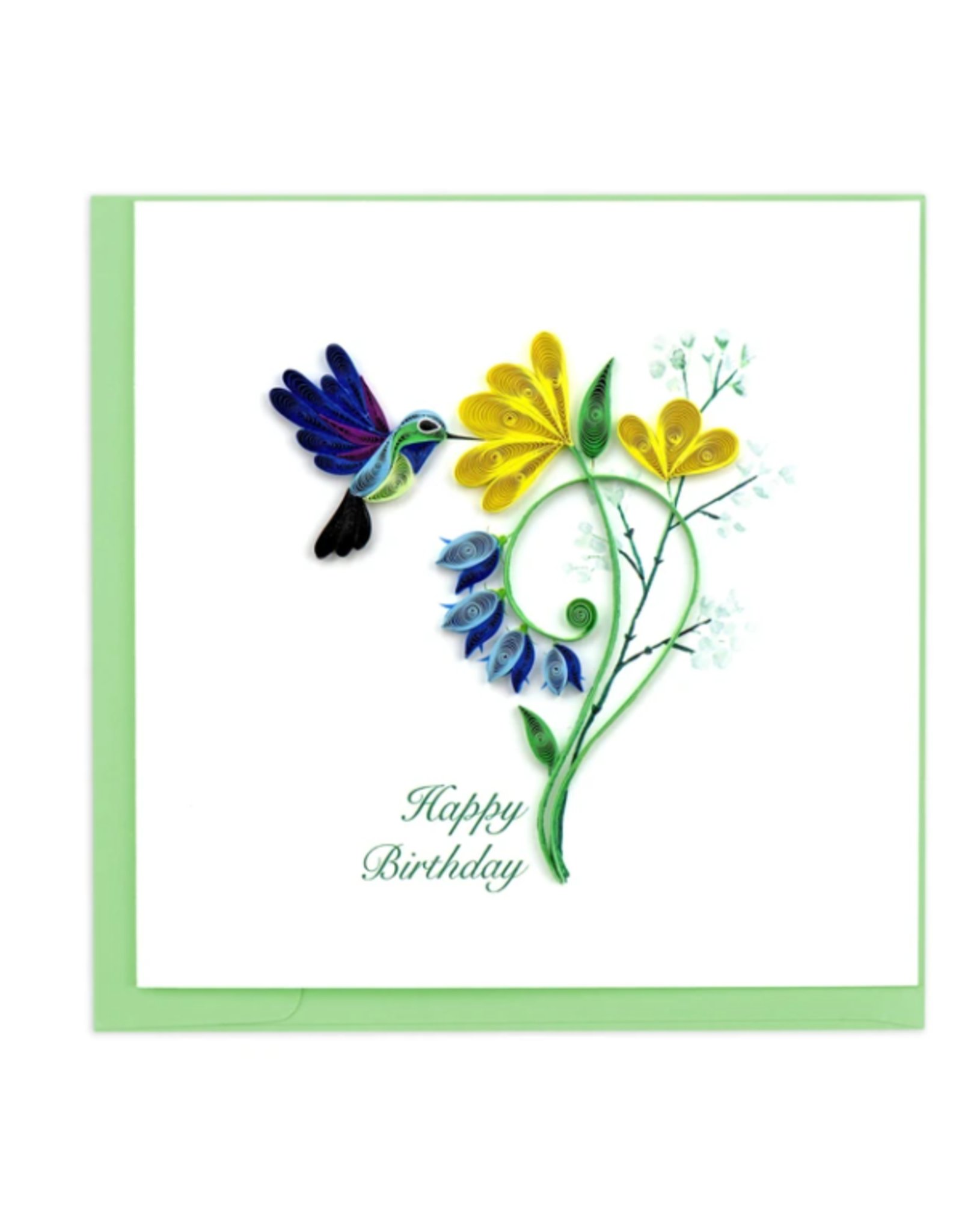 Trade roots Birthday Hummingbird Quilling Card, Vietnam