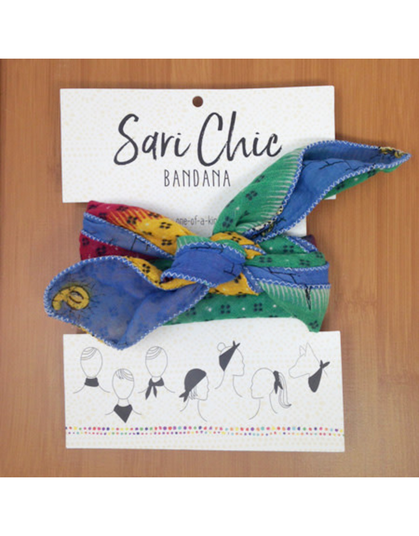 Trade roots Sari Chic Bandana, India (Patterns Vary)