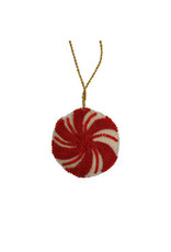 Trade roots Felted Peppermint Drop Ornament, India