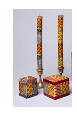Trade roots Animal Print, Pair Taper Candles 9", South Africa