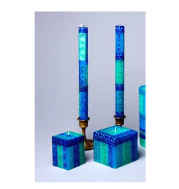 Trade roots Blue Green 9" Taper Candles, So Africa
