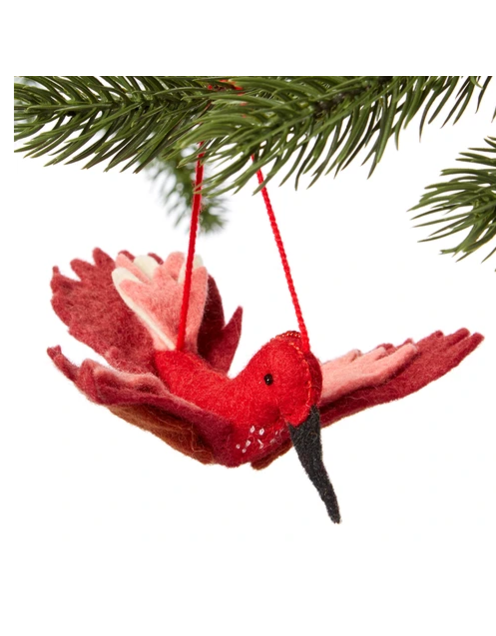 Trade roots Hummingbird Ornament, Red, Kyrgyzstan