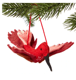 Hummingbird Ornament, Red, Kyrgyzstan